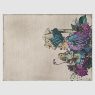 Lila florale Alice im Wunderland mit Duchess Seidenpapier