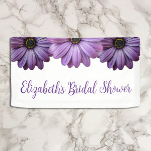 Lila Florale Hochzeitsdusche Banner