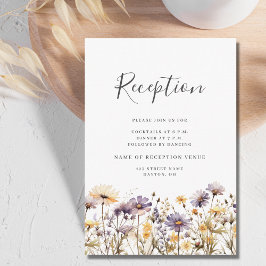 Lila florale Hochzeitskarte Begleitkarte