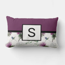 Lila florale Monogramm