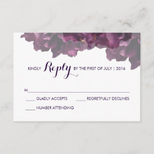 Lila florale RSVP-Karte RSVP Karte