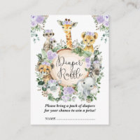 Lila floraler Safari-Jungle Baby Diaper Raffle