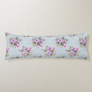 Lila floraler Wasserfarben Weißer Polka Dot Seitenschläferkissen