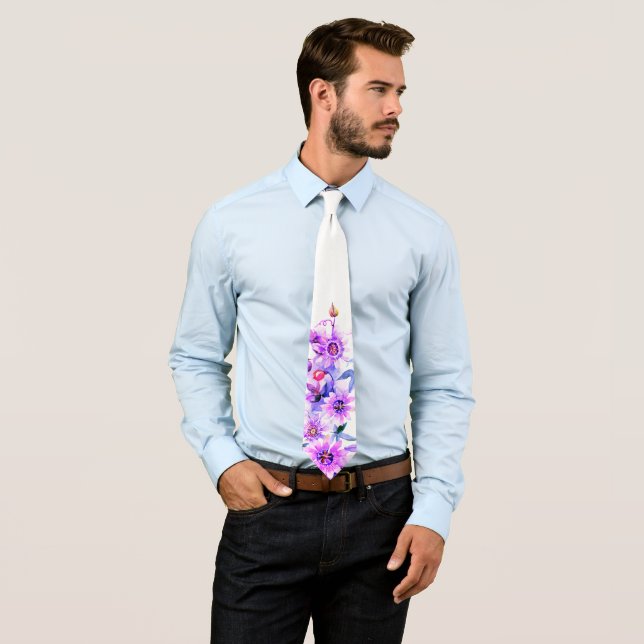Lila florales Elegant Krawatte (Beispiel)