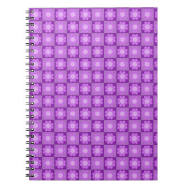 Lila florales geometrisches Muster Notizblock