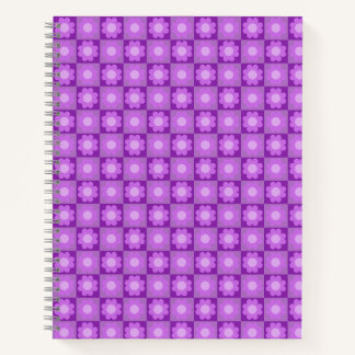 Lila florales geometrisches Muster Notizbuch
