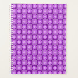 Lila florales geometrisches Muster Planer