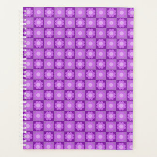 Lila florales geometrisches Muster Planer