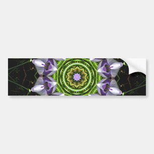 Lila florales Mandala-Kaleidoskop-Kunst Autoaufkleber