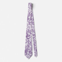 Lila florales Muster Neck Tie