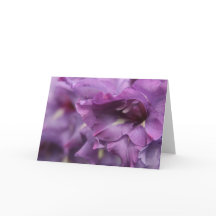 Lila Florals Grußkarte