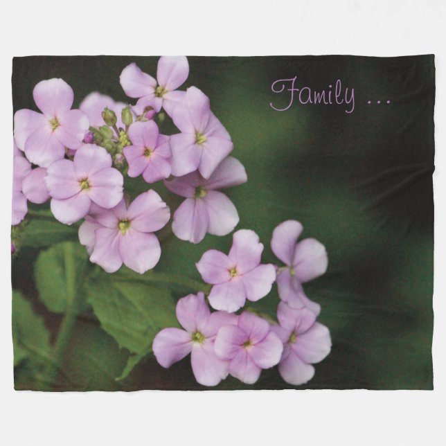 Lila Flowdesign Fleecedecke (Vorderseite (Horizontal))