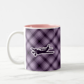 Lila Flugzeug Zweifarbige Tasse
