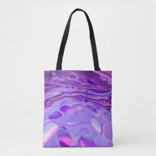 Lila, flüssige Marmorlackierung aus rosa Acryl Tasche