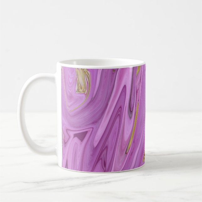 Lila Flüssigkeitsplanung Kaffeetasse (Links)