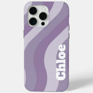 Lila Flüssigkeitsstrom Groovy Streifen Y2K Muster Case-Mate iPhone Hülle