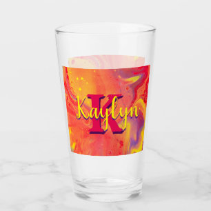 Lila Flusskunst des Wilden Roten Flusses Glas