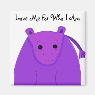 Lila Flusspferd Magnet