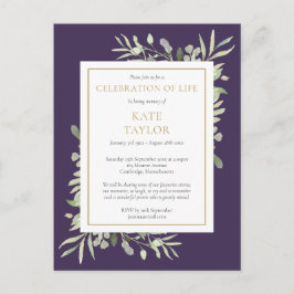Lila Foliage-Feier Postkarte