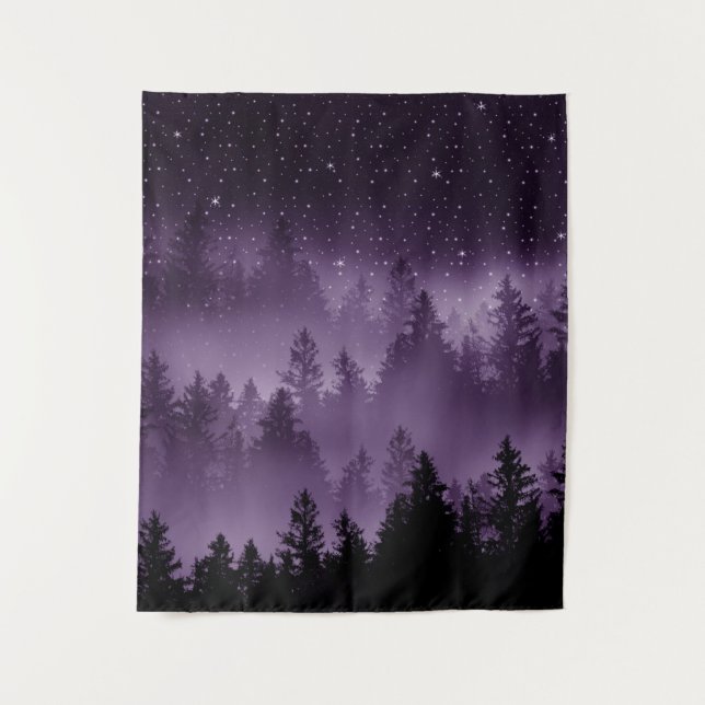 Lila Forest Galaxy Traum #1 #decor #art Wandteppich (Vorderseite)