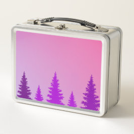Lila Forest Metal Lunch Box