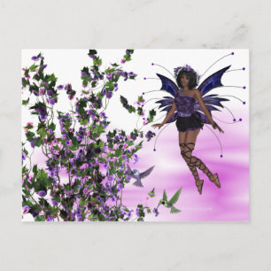 Lila Föte mit Hummingvögeln Postkarte 2