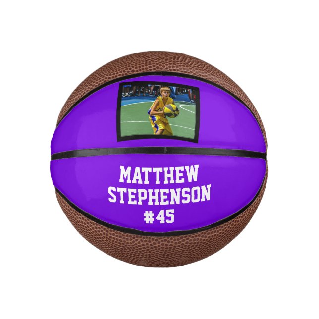 Lila Foto Basketball Ball (Vorderseite)
