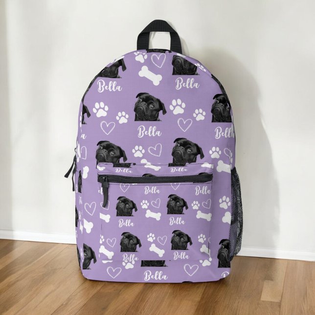 Lila Foto für  benutzerdefinierte Liebe Paw Print  Bedruckter Rucksack (Von Creator hochgeladen)