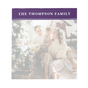 Lila Foto für Minimalistische Familie Notizblock