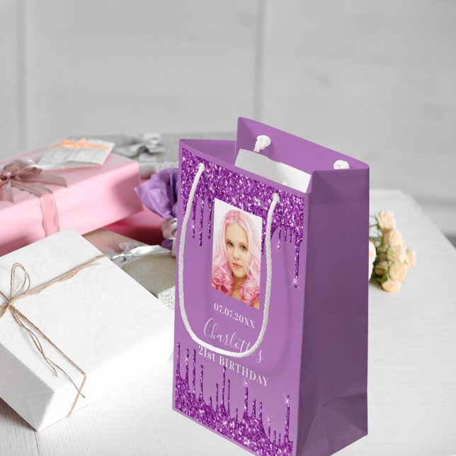Lila Foto Glitzer Tropfen Foto Kleine Geschenktüte (Von Creator hochgeladen)