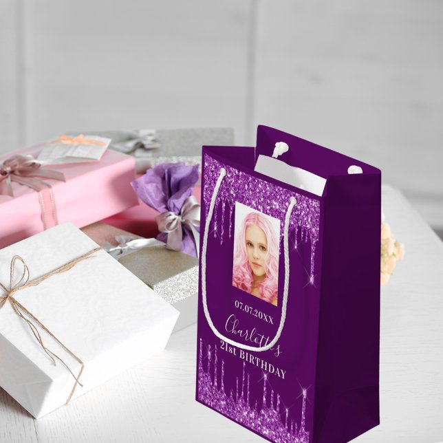 Lila Foto Glitzer Tropfen Foto Kleine Geschenktüte (Von Creator hochgeladen)