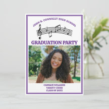 Lila Foto-Graduierungsparty