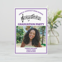 Lila Foto-Graduierungsparty Einladung