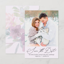 Lila Foto Hochzeit mit weichem und luftigem Blumen