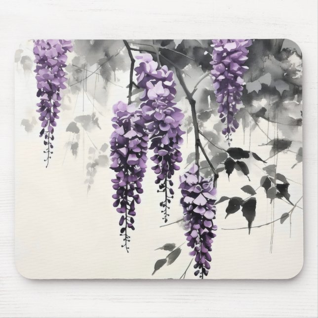 Lila Fowers Nature Tinte Mousepad (Vorne)