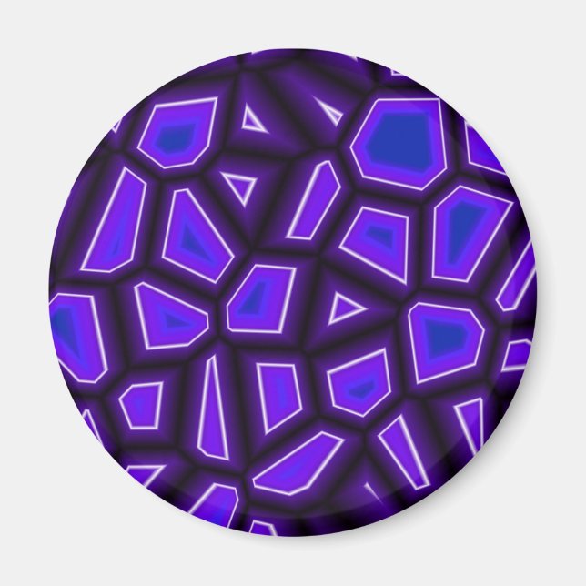 Lila Fragmente Magnet (Vorne)