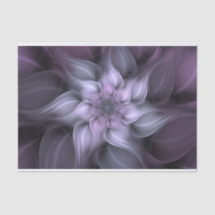 Lila Fraktal-Blume Seidenpapier
