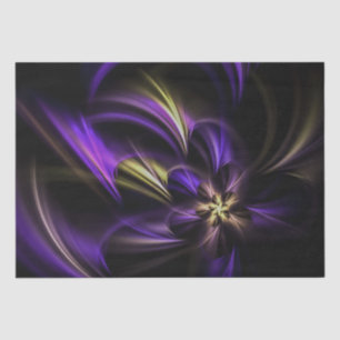 Lila Fraktal-Blume Seidenpapier