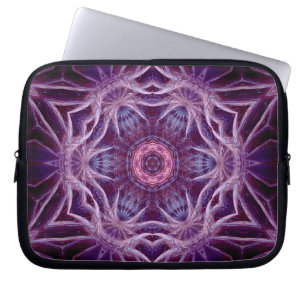 Lila Fraktal Hexagon Star Art Notebook Laptopschutzhülle