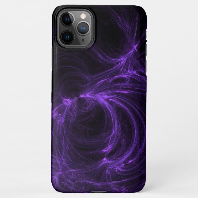 Lila Fraktal iPhone Hülle (Rückseite)