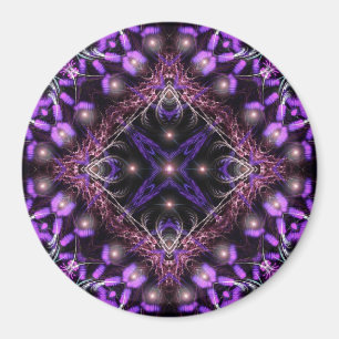 Lila Fraktal Magnet