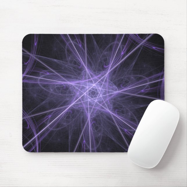 Lila Fraktal Mousepad (Mit Mouse)