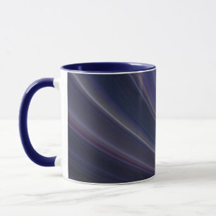 Lila Fraktal Swirl Keramik Tasse