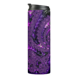Lila Fraktal Thermosbecher