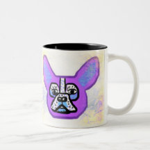 Lila französische Bulldoggen-Tasse