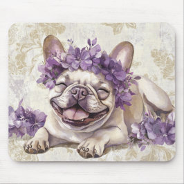 Lila französischer Bulldog Lover Mouse Pad Mousepad