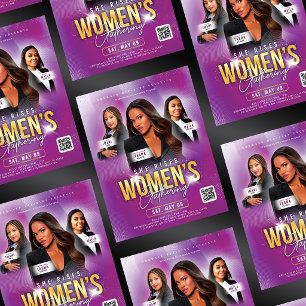 Lila Frauen Kirchen Konferenz Sie Erhebt Sich Flye Flyer