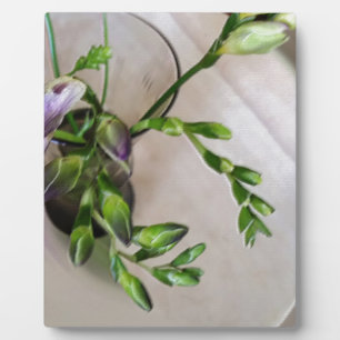 lila Freesia-Knospen Fotoplatte