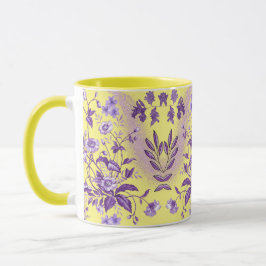 Lila Freude mit einem gelben Schlag Tasse