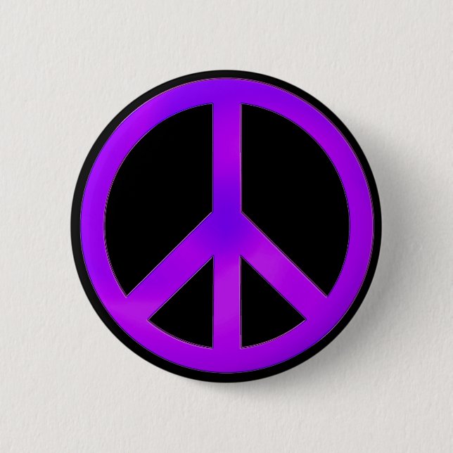Lila Frieden Button (Vorderseite)